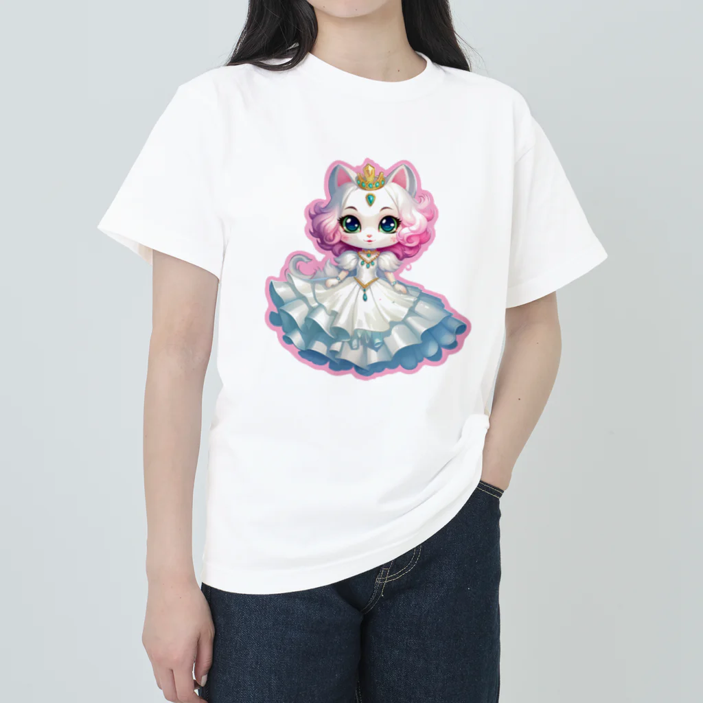 Sweet Stashの猫のプリンセス Heavyweight T-Shirt