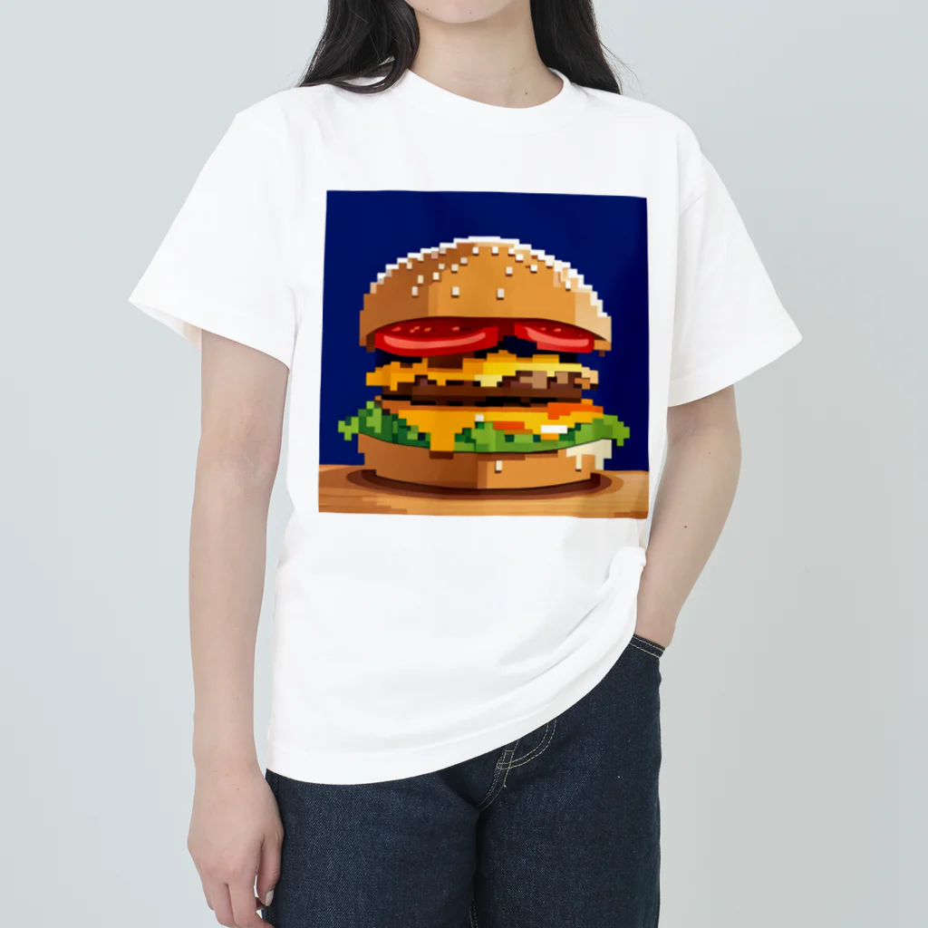 ダブル15のドット柄ビッグなチーズバーガー Heavyweight T-Shirt