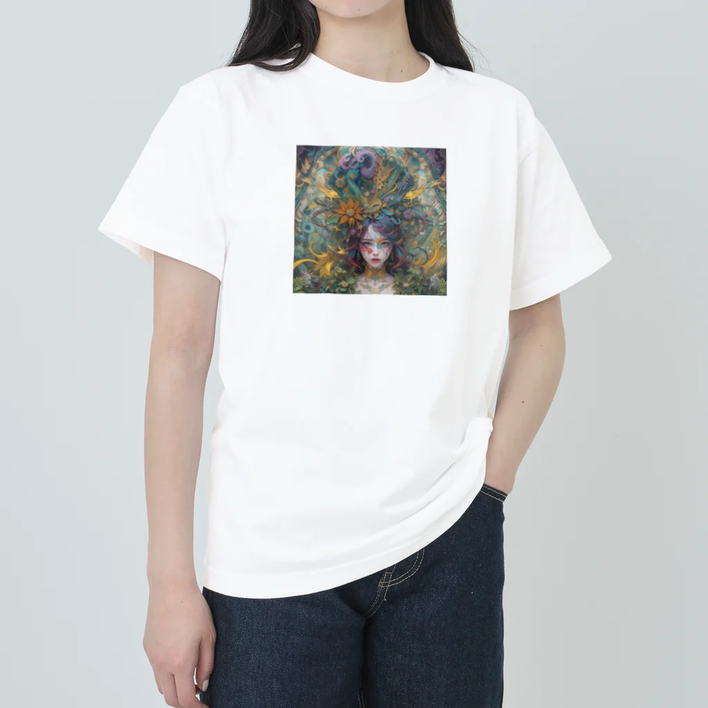 AI職人👨‍🏭のAI美女「森神」 Heavyweight T-Shirt