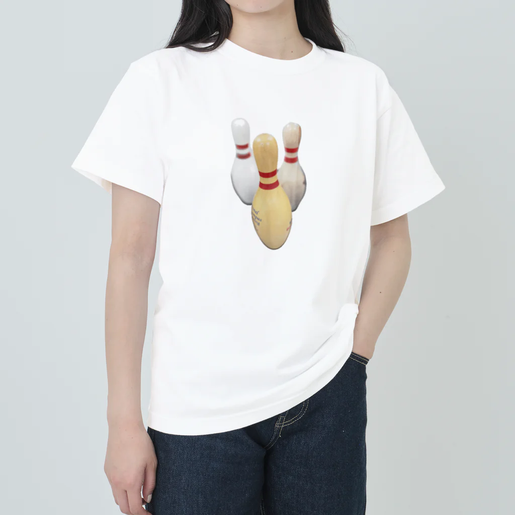 bowling_mania_file！！　　ボウリングマニア！のボウリングピン2本線シリーズ Heavyweight T-Shirt