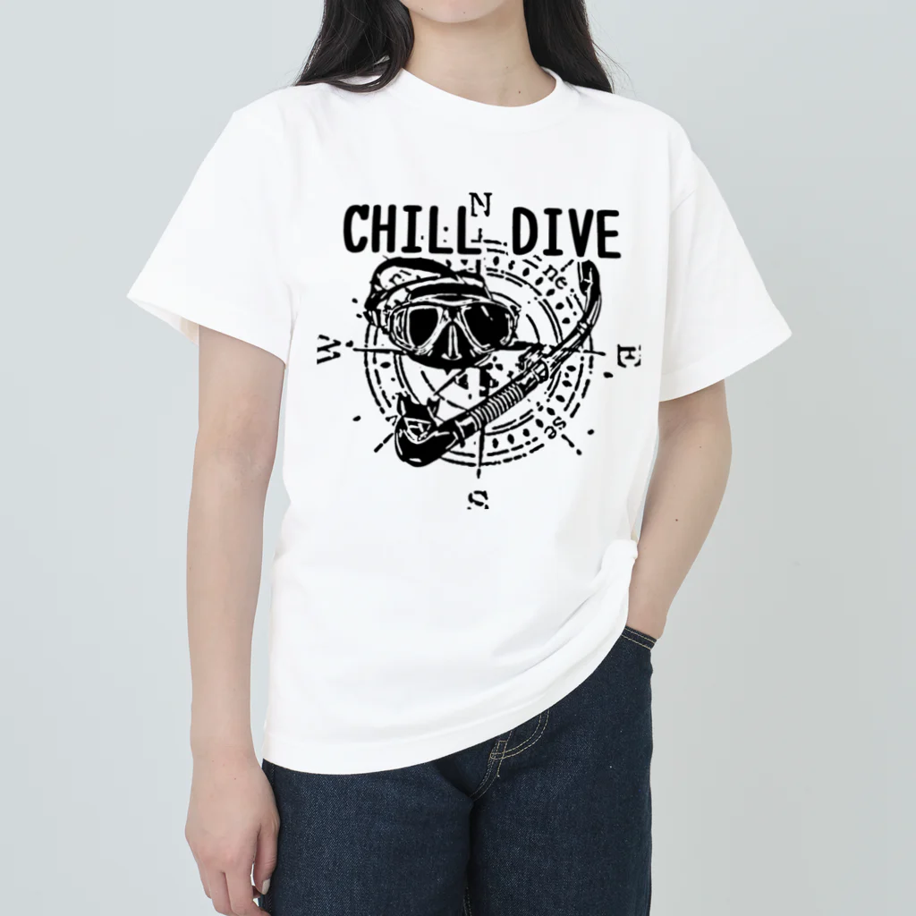 CHILL DIVEの羅針盤 ヘビーウェイトTシャツ