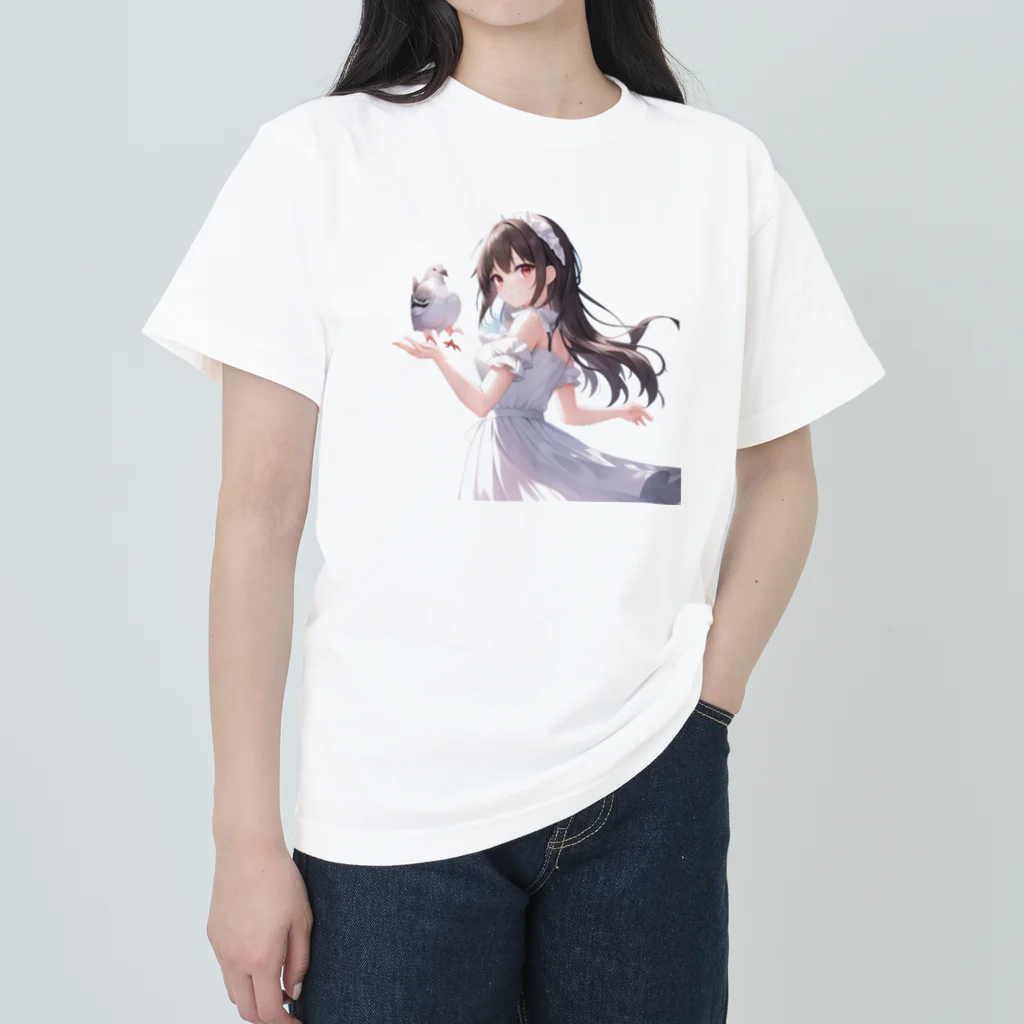 D.M@WORLDの鳥界のアイドル❤️鳩のハトコ様 Heavyweight T-Shirt