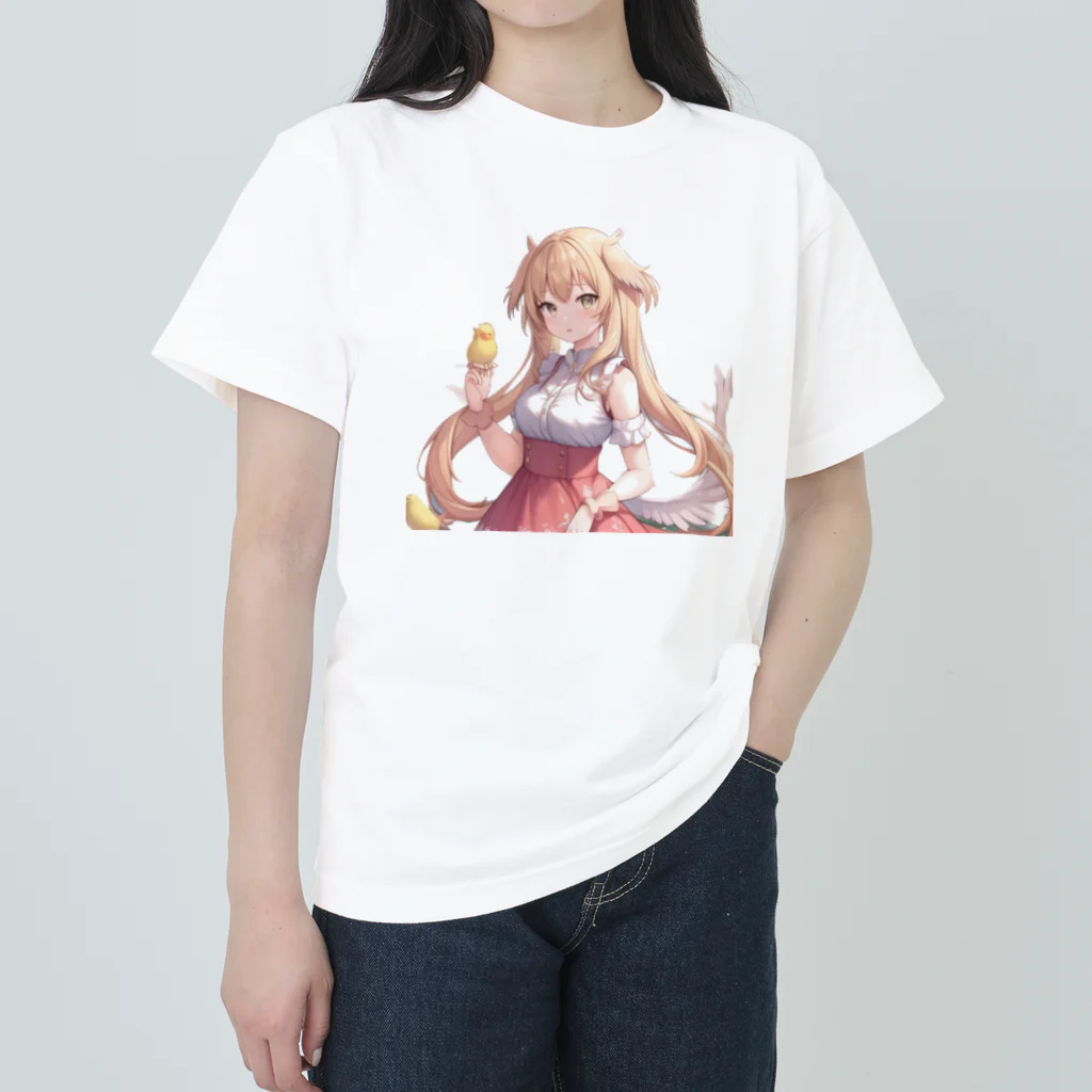 D.M@WORLDの鳥界のアイドル❤️インコのイコリン ヘビーウェイトTシャツ