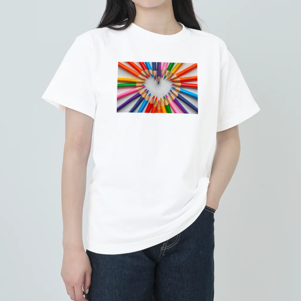 invitationのカラフルハート ヘビーウェイトTシャツ