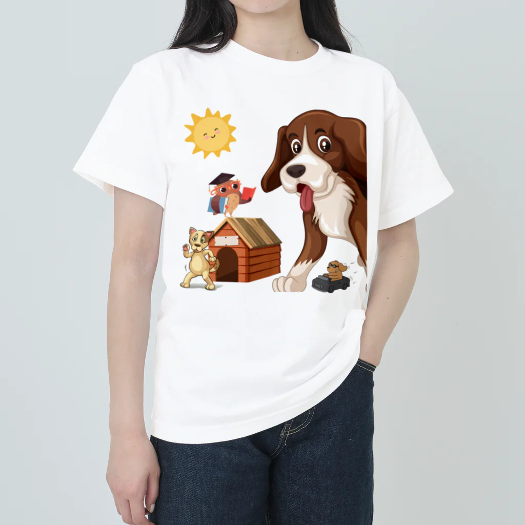 キイロチャンのアニマル学校 Heavyweight T-Shirt