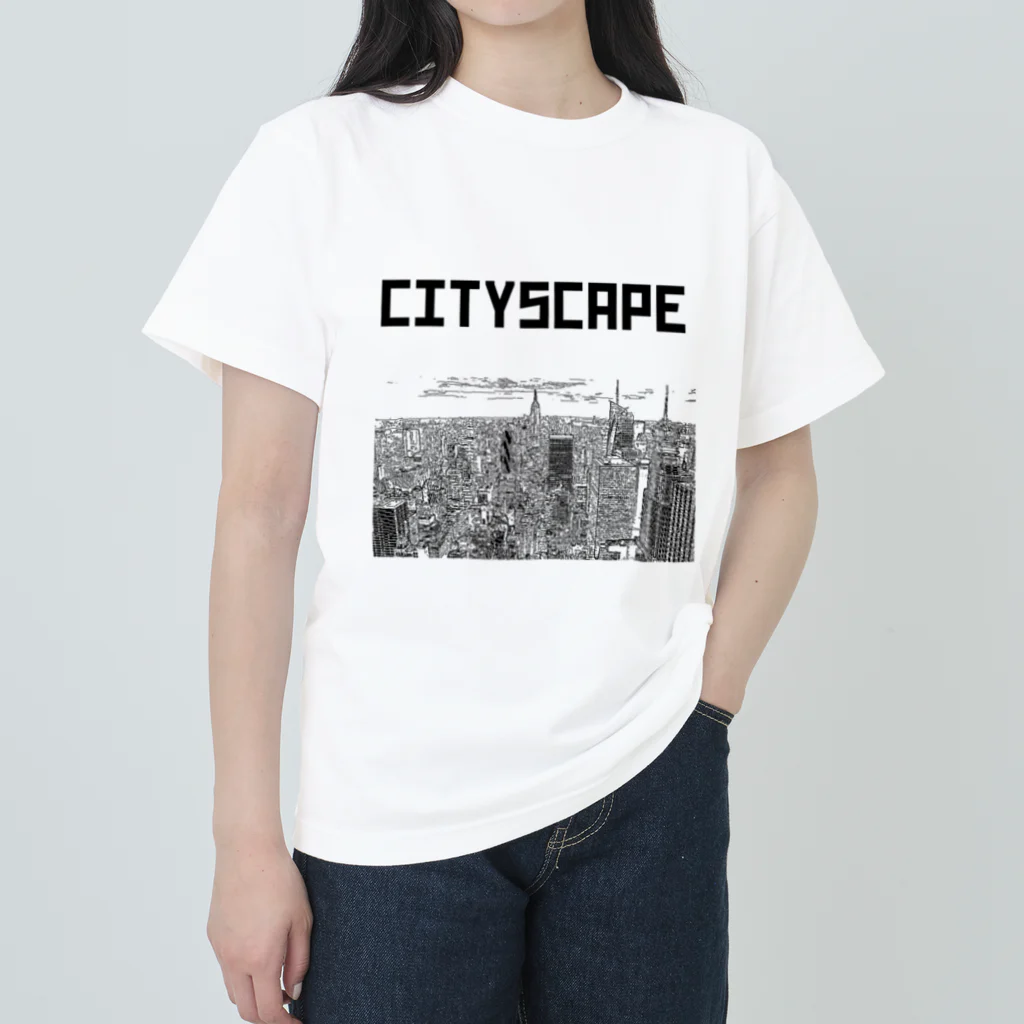 chieemakoのCITYSCAPE Heavyweight T-Shirt