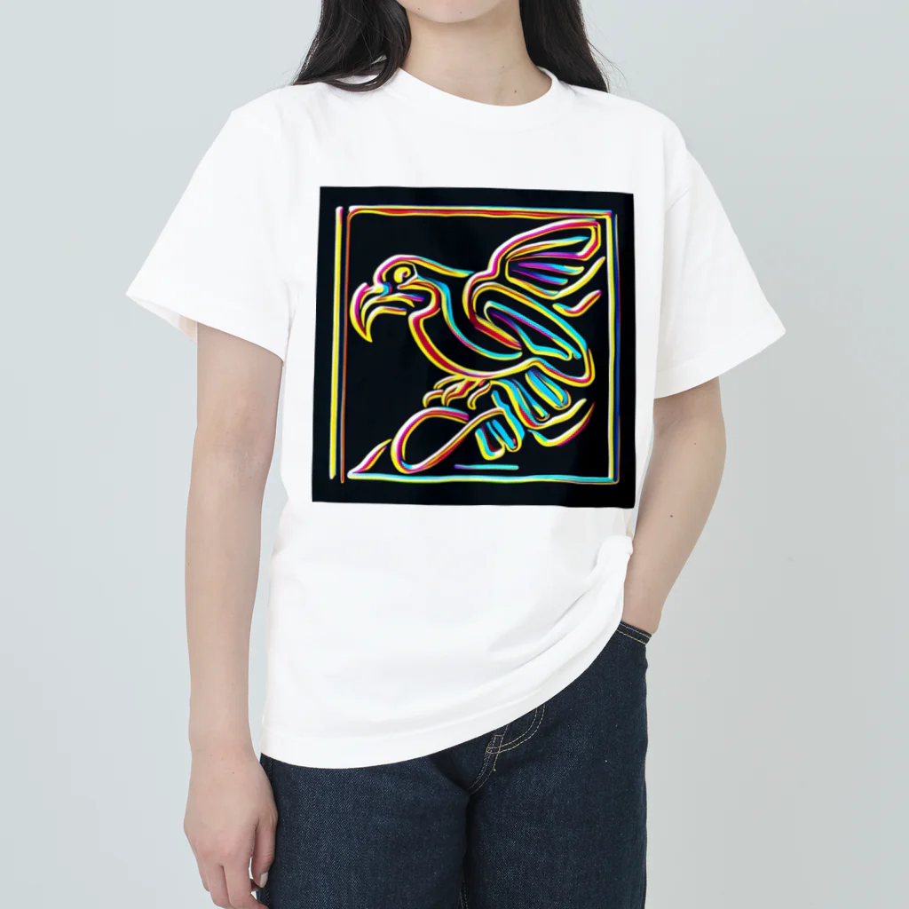 ikubohのナスカの地上絵「オウム」インスパイア06 Heavyweight T-Shirt