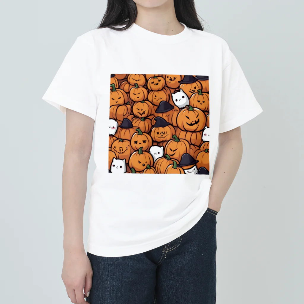 カツヒサ☆のハロウィン　かぼちゃグッズ ヘビーウェイトTシャツ