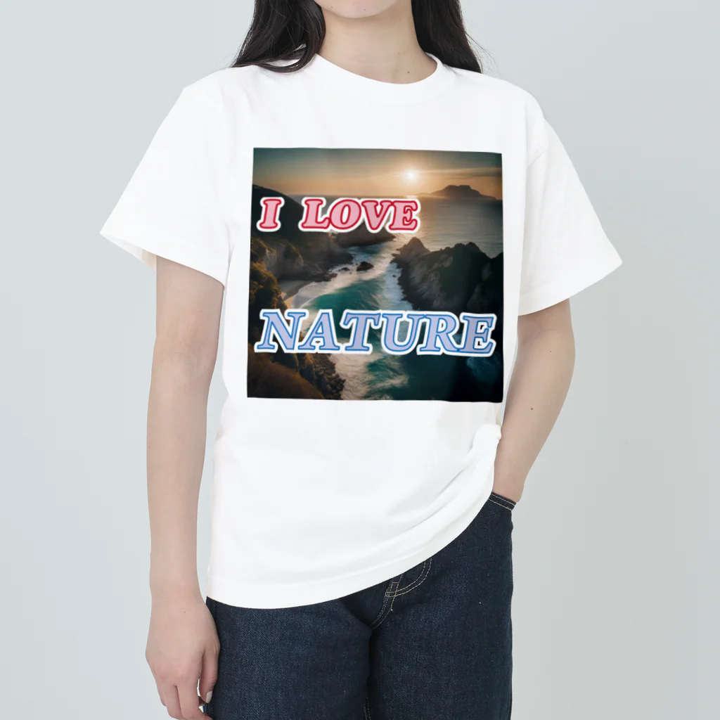 wataru-ingのI LOVE NATURE Heavyweight T-Shirt