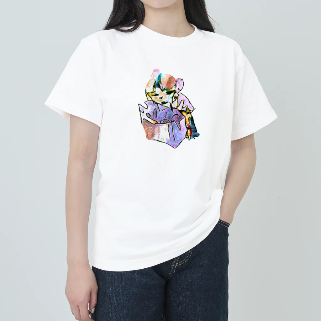 🍩tarojiro(たろじろ) shop🍩の飼いたいけど飼えない Heavyweight T-Shirt