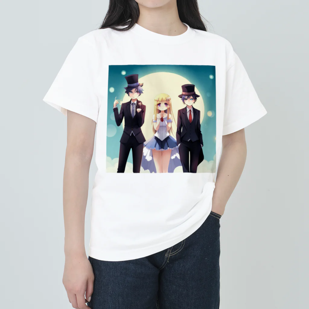 こころカフェの素敵な３人組み Heavyweight T-Shirt