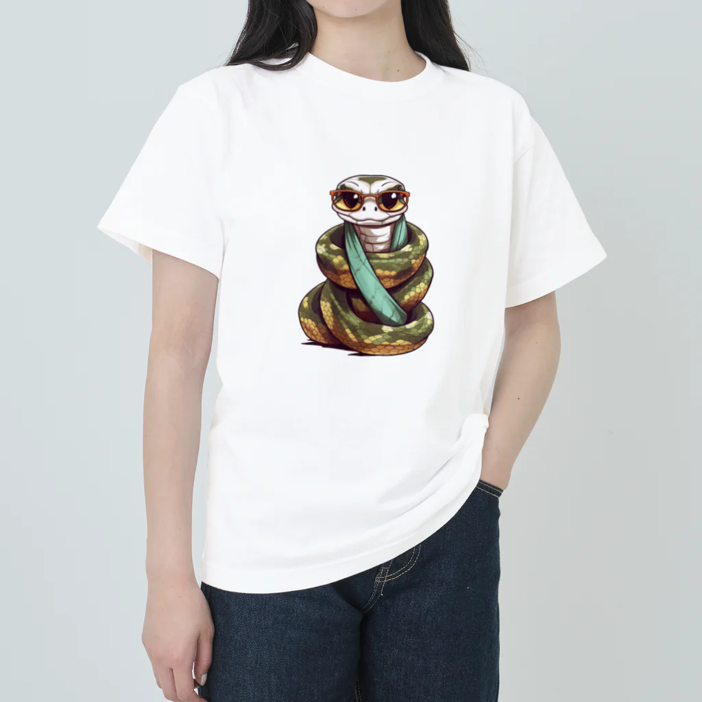 Vasetti_pressのカッコイイパイソン ヘビーウェイトTシャツ