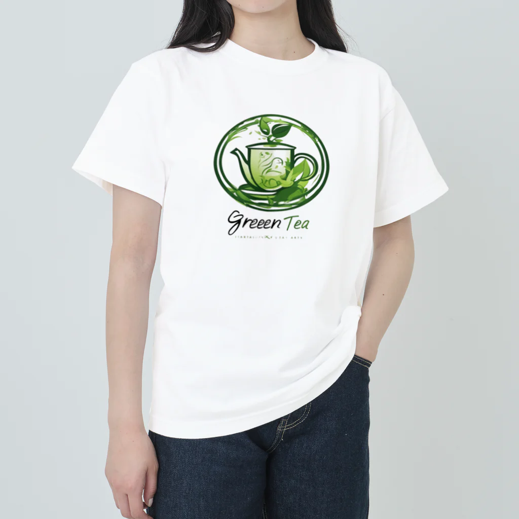 オレンジルーシーの癒しのグリーンティー ヘビーウェイトTシャツ