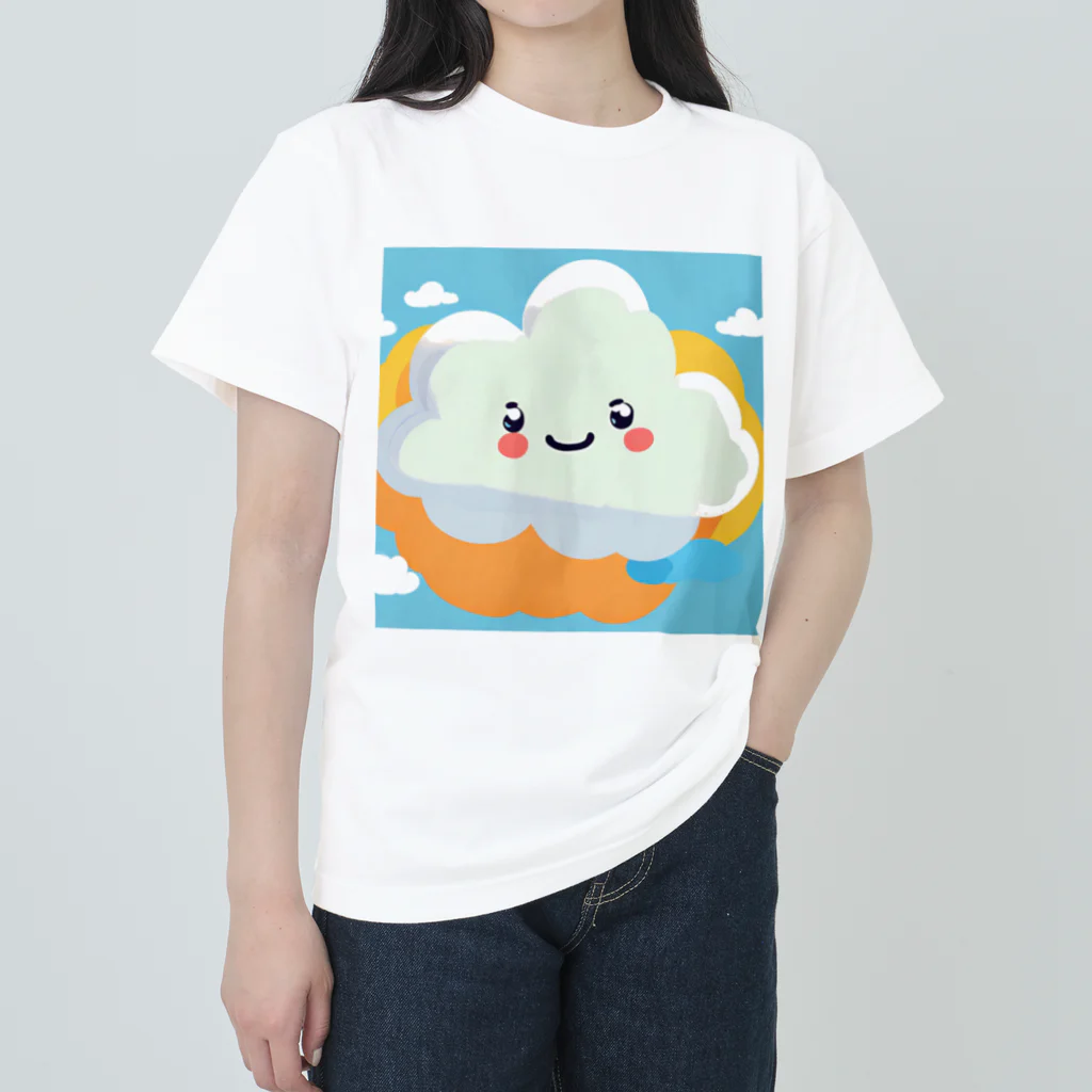 K-springの可愛い雲 ヘビーウェイトTシャツ