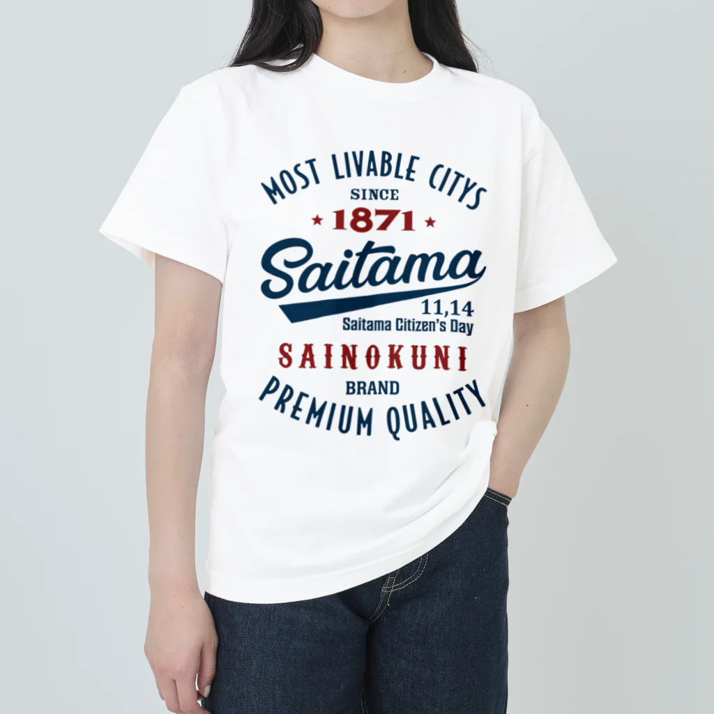 kg_shopのSaitama -Vintage- (淡色Tシャツ専用) Heavyweight T-Shirt