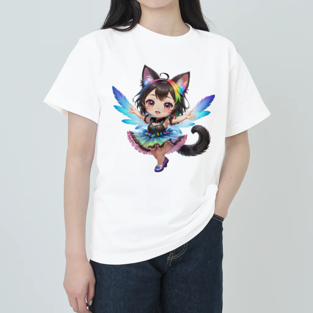 NexDreamの妖精のハロウィンフェス（黒猫2） Heavyweight T-Shirt