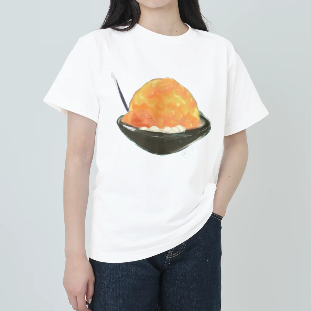 うりえのおみせの台湾風マンゴーかき氷 ヘビーウェイトTシャツ