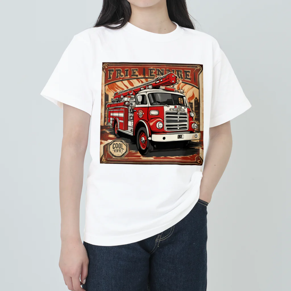 ビッグスマイルライフの消防車　cool ヘビーウェイトTシャツ