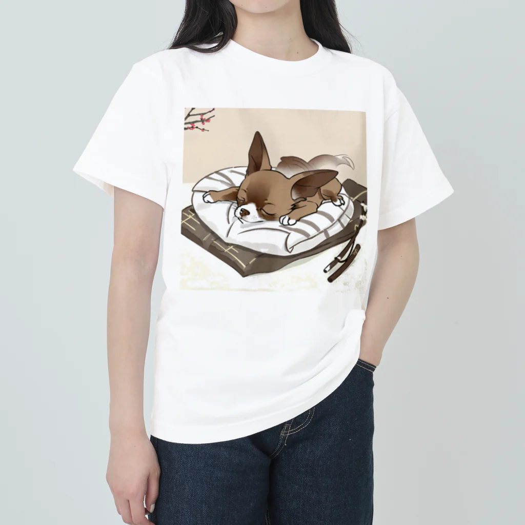 GORIZOのチワワ侍むさし Heavyweight T-Shirt