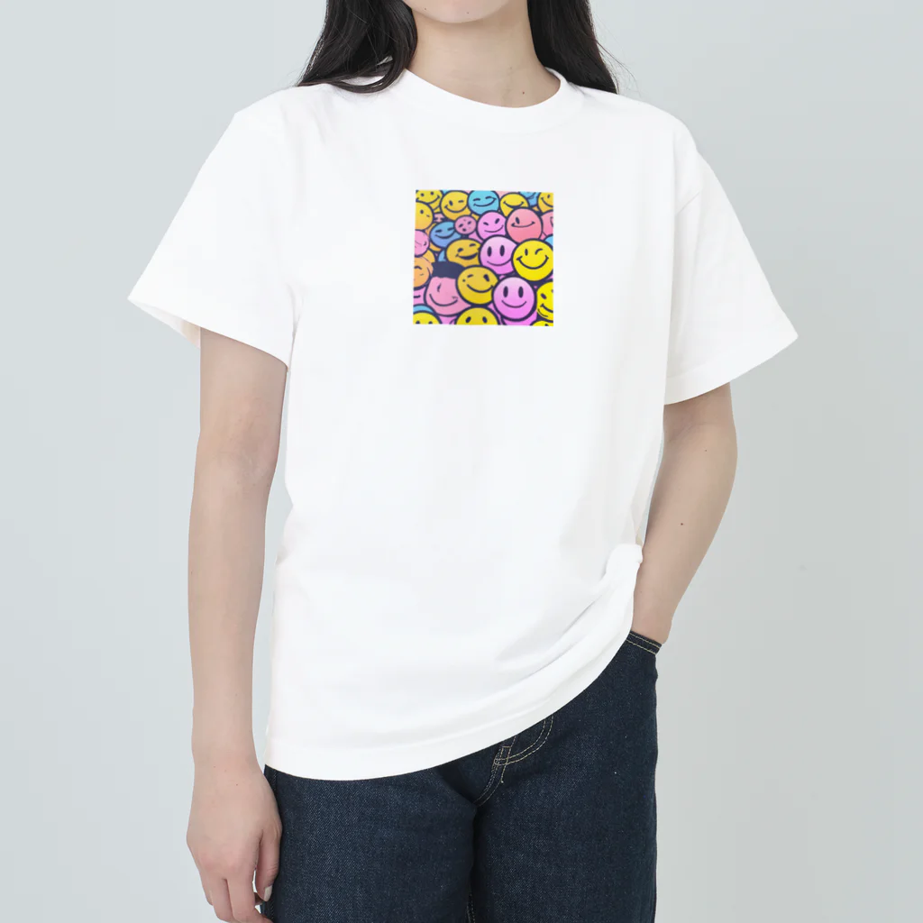 ワンダーワールド・ワンストップのスマイルマークがいっぱい⑦ Heavyweight T-Shirt