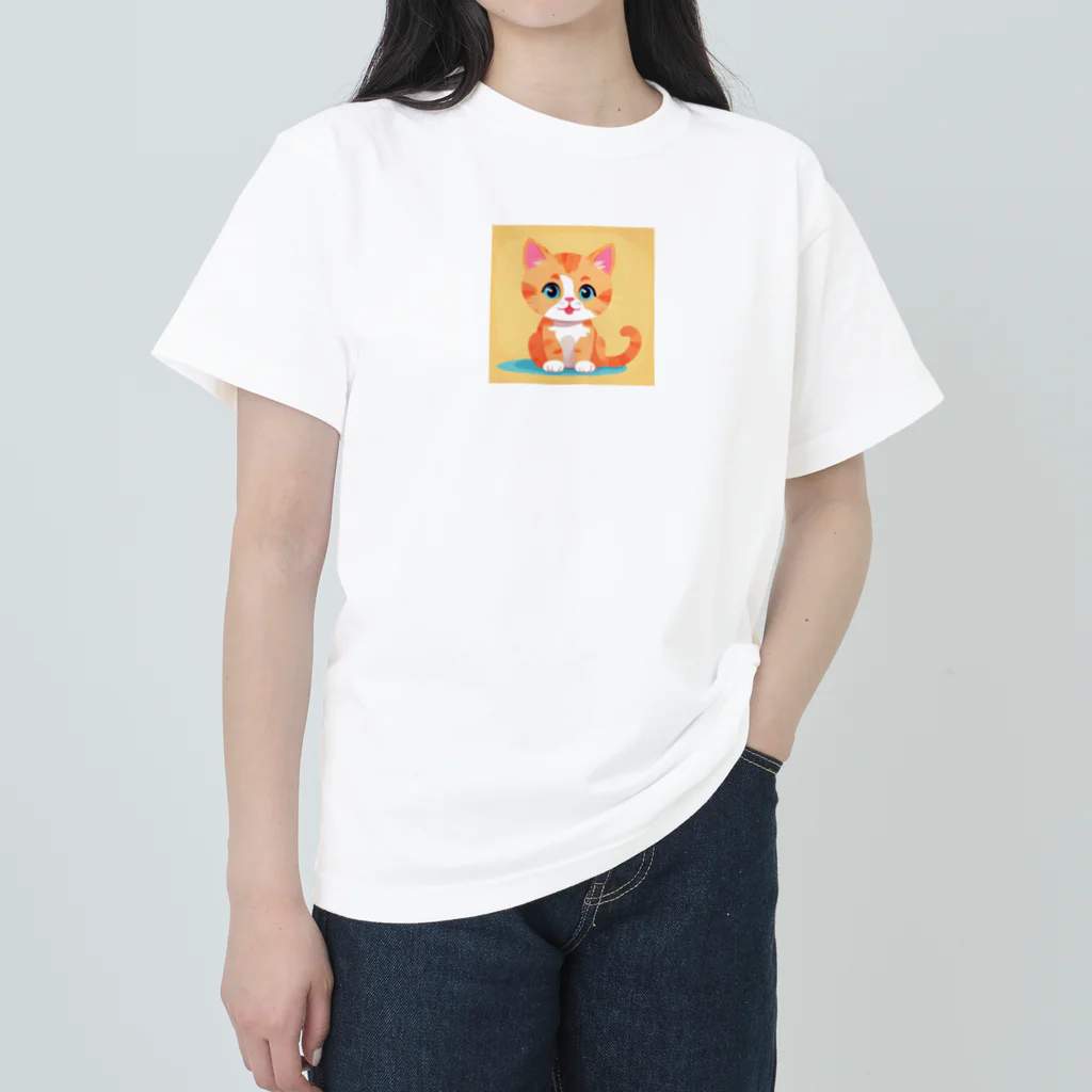 可愛い猫ちゃんの可愛い猫 Heavyweight T-Shirt