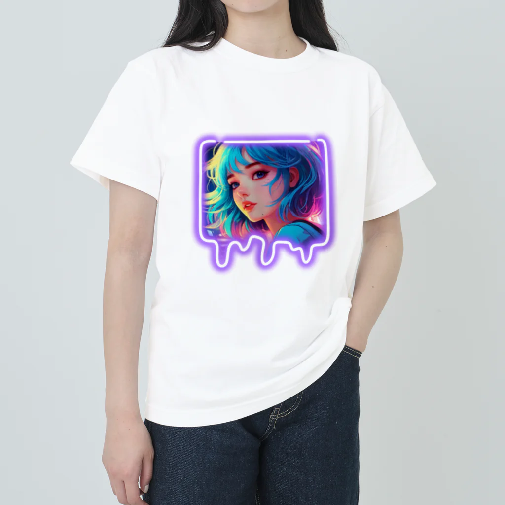 酒酔屋の爽ちゃんのneon girl Heavyweight T-Shirt