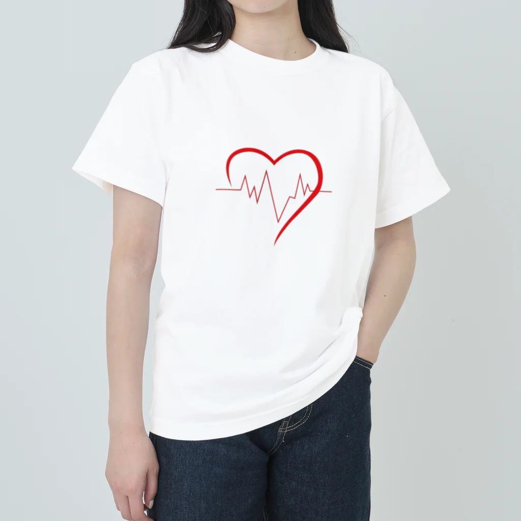 599245の心拍数heart ヘビーウェイトTシャツ