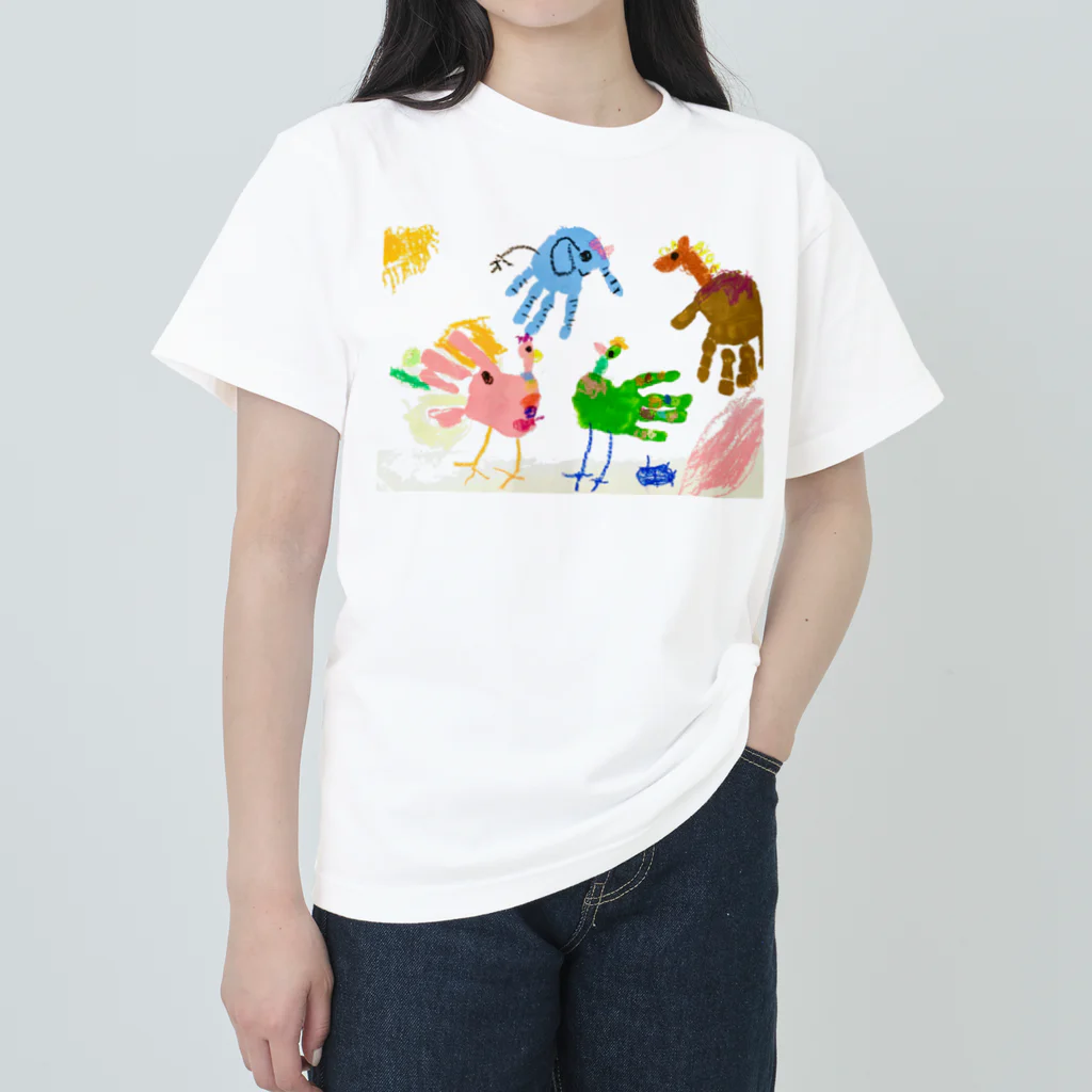 おててのどうぶつえんのおててのどうぶつえん Heavyweight T-Shirt