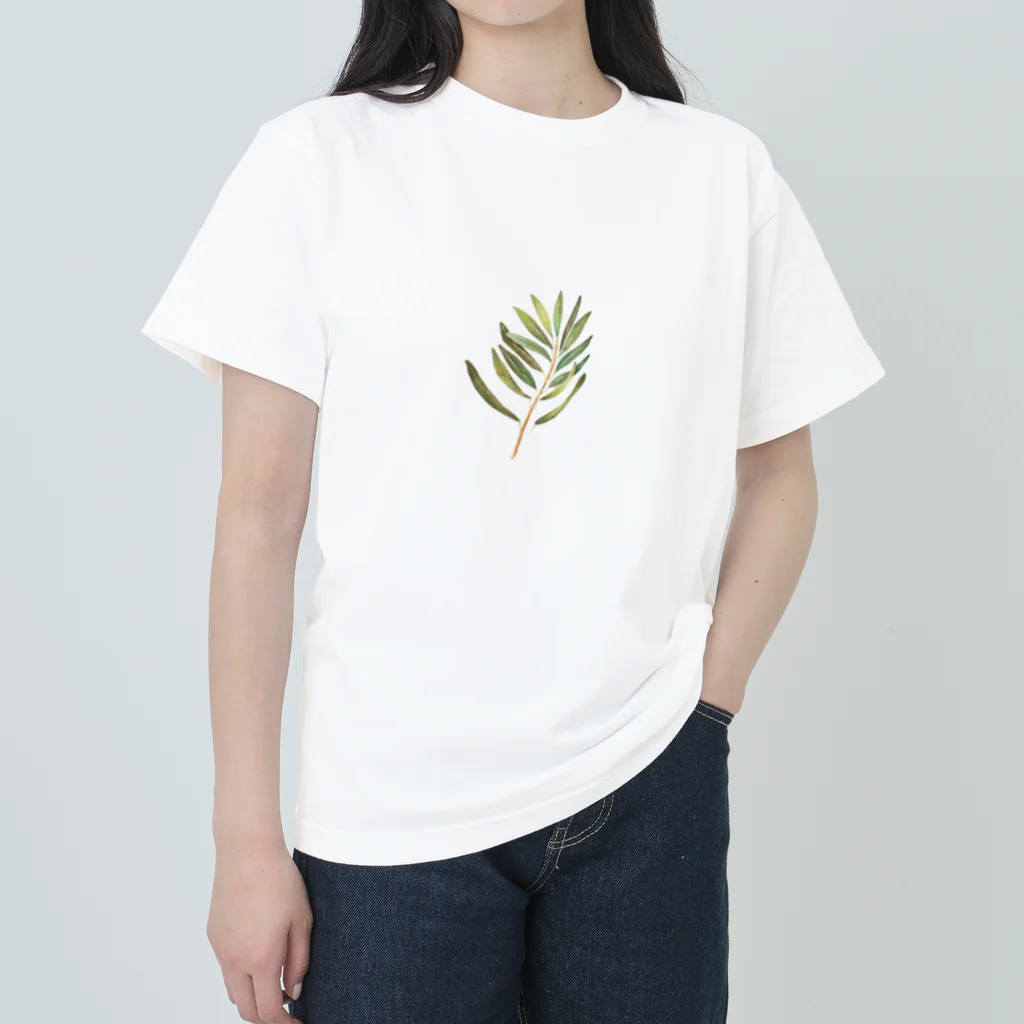 mumuの葉っぱに平和をたくす Heavyweight T-Shirt