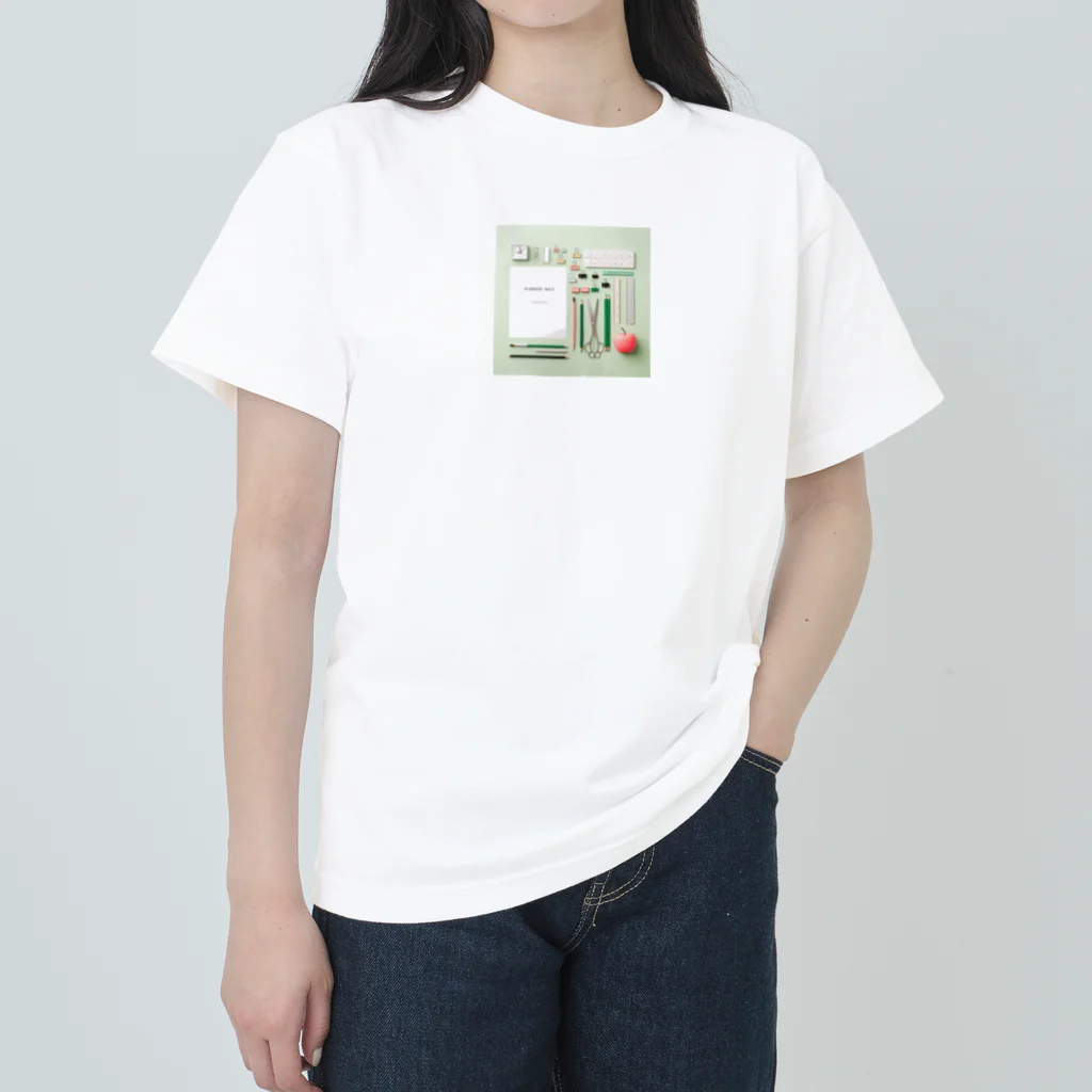 Lock-onの文房具大好き❤緑色02 Heavyweight T-Shirt