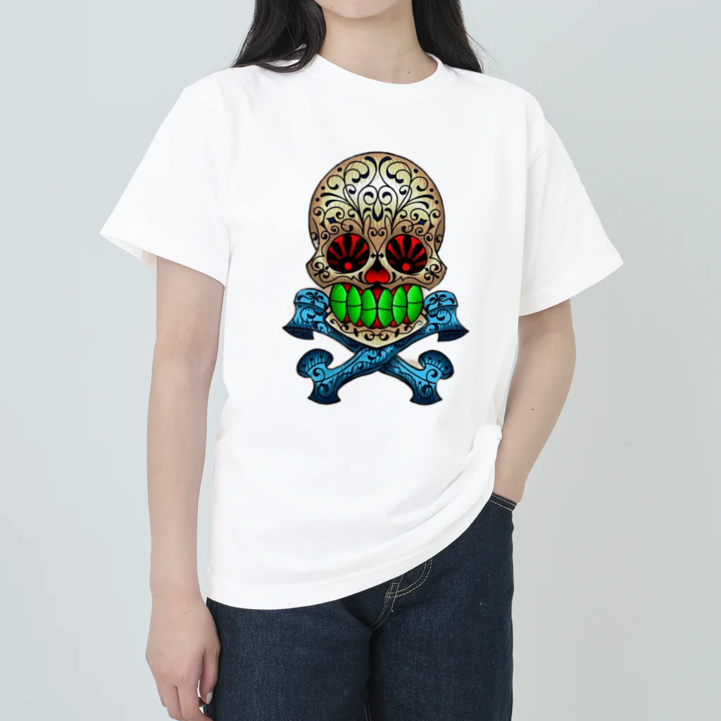 Hinakagoのメキシカンスカル ヘビーウェイトTシャツ