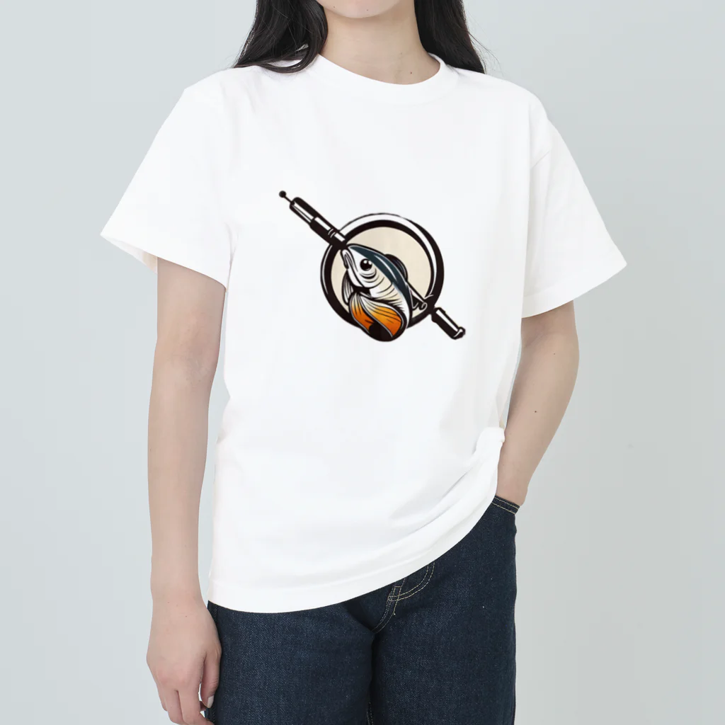 黒猫くんのラブフィッシング Heavyweight T-Shirt