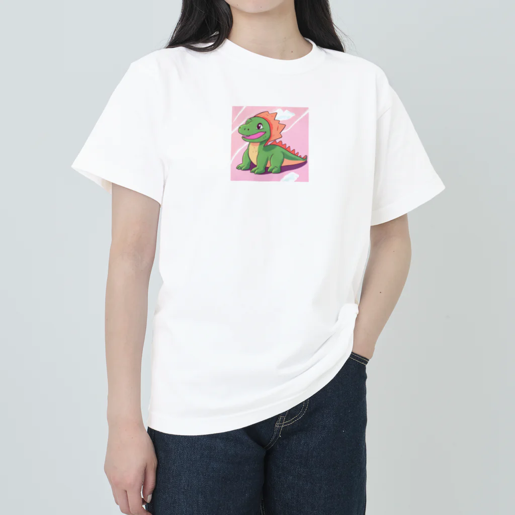 かわいいグッズのかわいい恐竜のグッズ ヘビーウェイトTシャツ