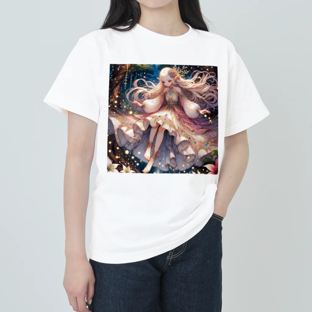 Sesilionの星の精霊の夜舞 Dance of the Star Spirit ヘビーウェイトTシャツ