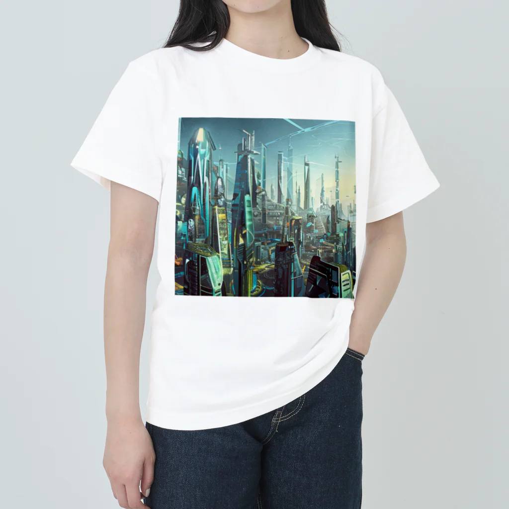 グランシエルの未来都市グッズ ヘビーウェイトTシャツ