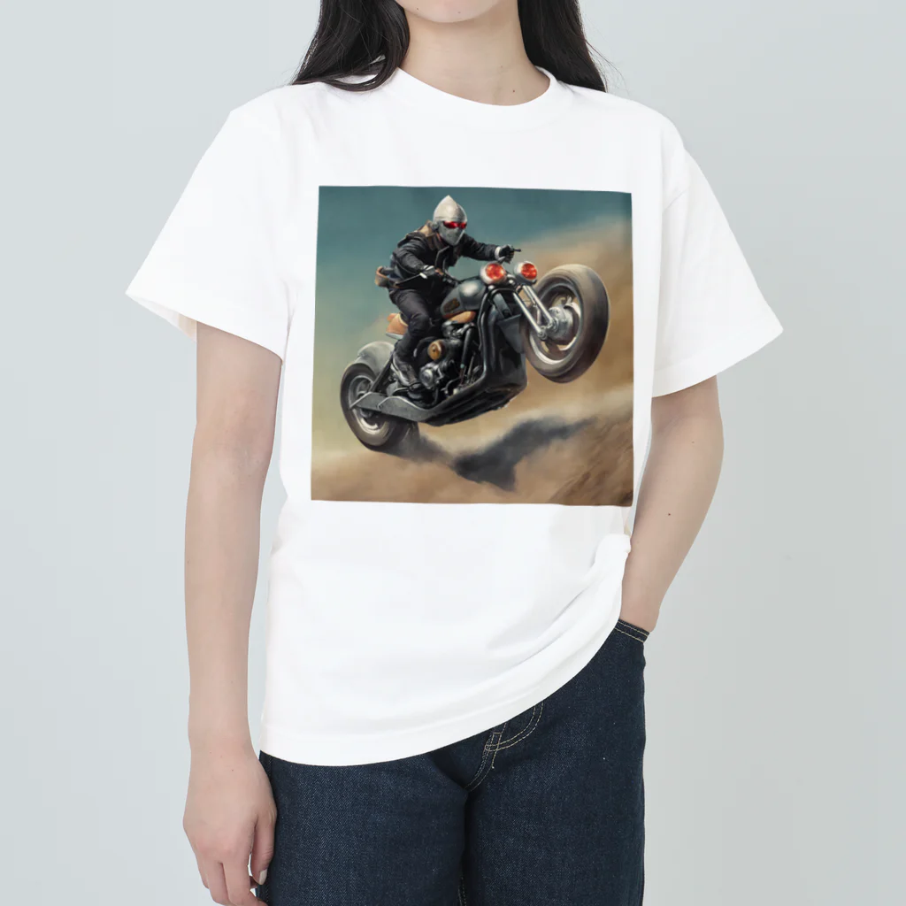 Yamapの仮面のバイク乗り Heavyweight T-Shirt