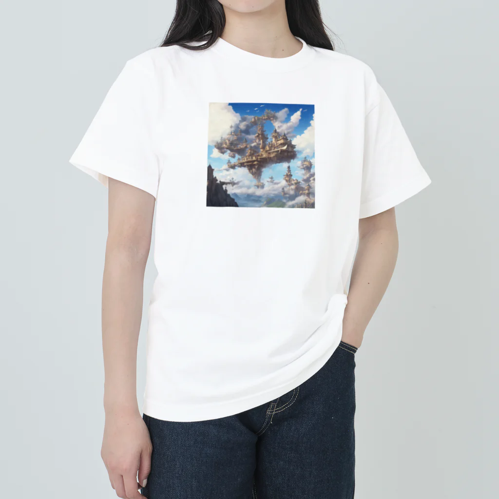 SetsunaAIの空に浮かぶ島のファンタジーグッズ Heavyweight T-Shirt