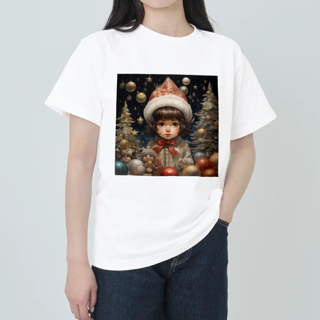 kobura05の星降る夜のクリスマスイノセンス Heavyweight T-Shirt