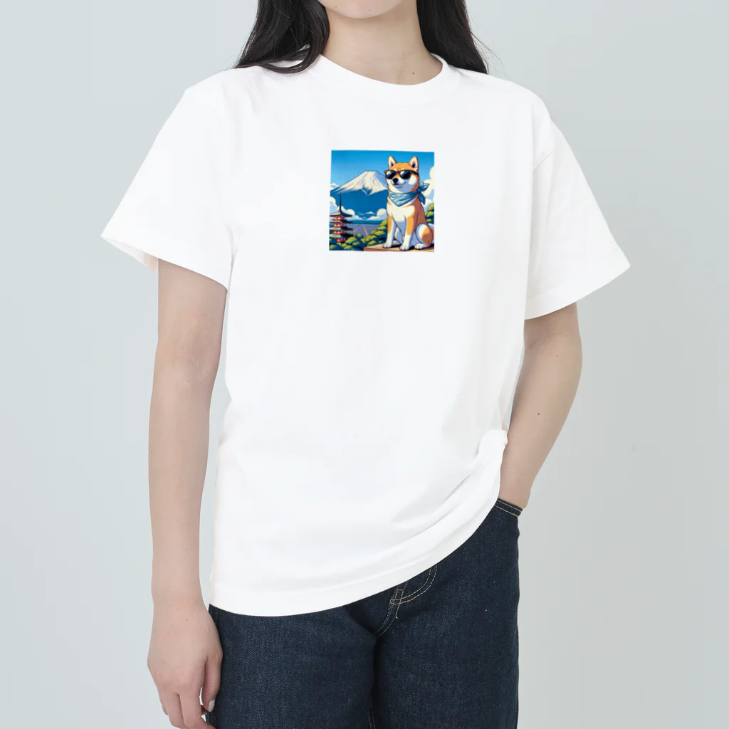 ピヨっこのサングラス犬　【銀次郎】 Heavyweight T-Shirt