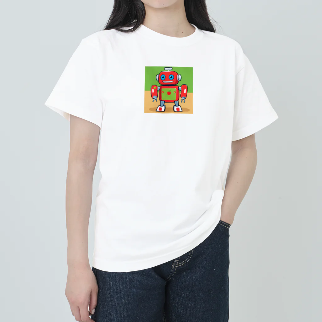 pepe55の青森　 "津軽のりんごガードロボット" ヘビーウェイトTシャツ