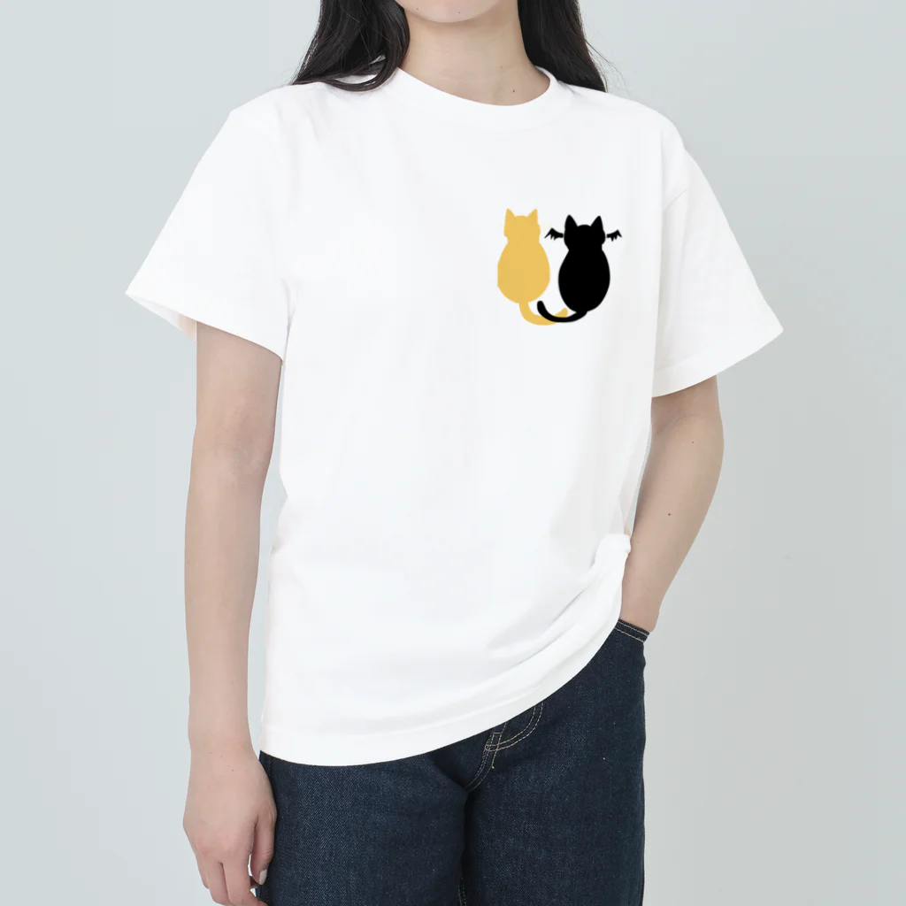 てきとうの寄り添う猫 Heavyweight T-Shirt