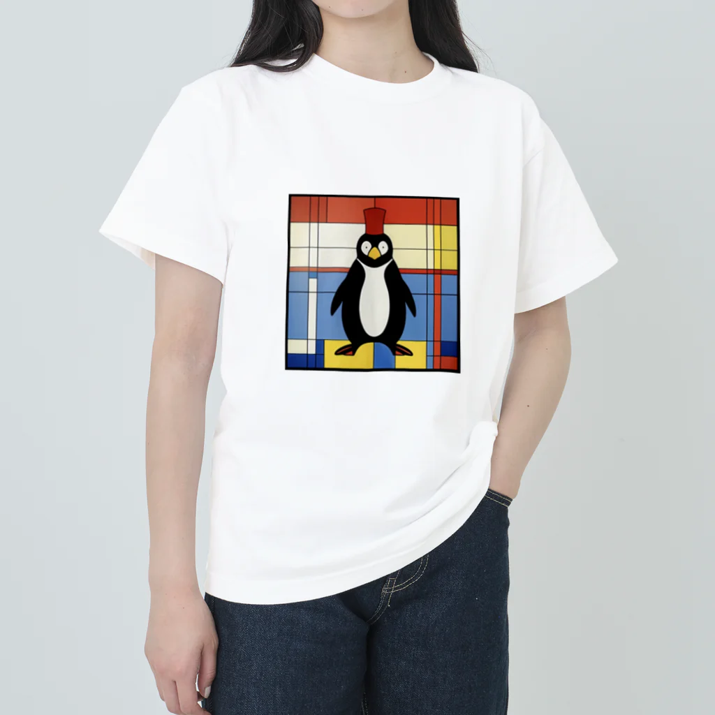 ペンギンの散歩屋のペンギンの散歩 Heavyweight T-Shirt