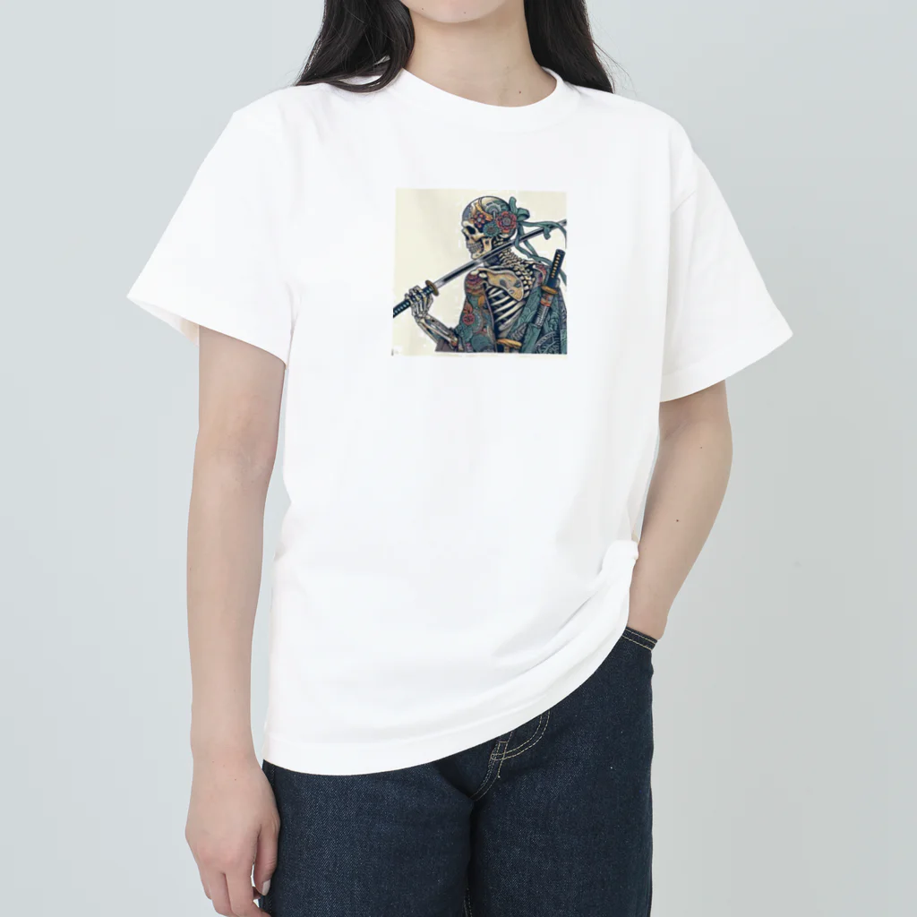 yukikinoの侍ドクロ Heavyweight T-Shirt