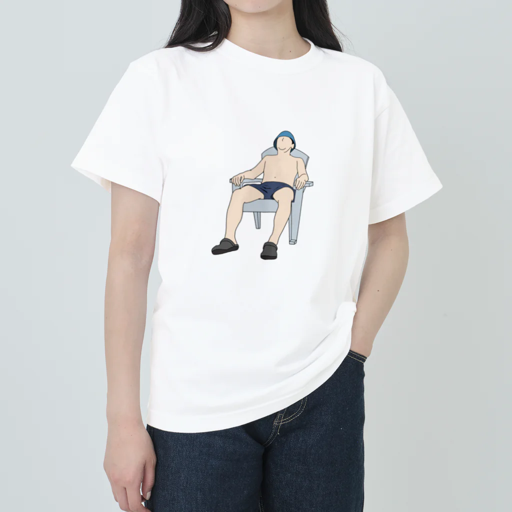 ARO_SHIのSAUNA〜外気浴の男〜整う ヘビーウェイトTシャツ