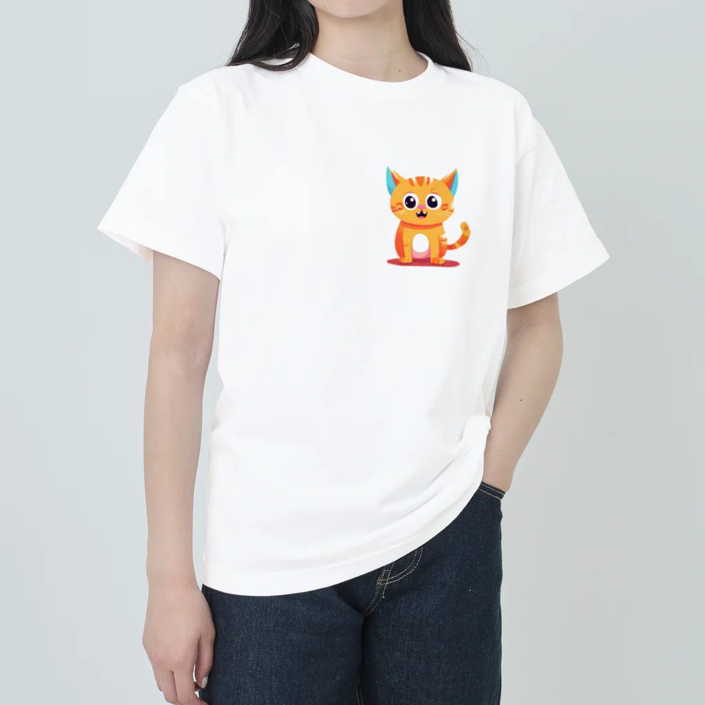 じゅんじゅんのかわ猫(*ΦωΦ*) ヘビーウェイトTシャツ