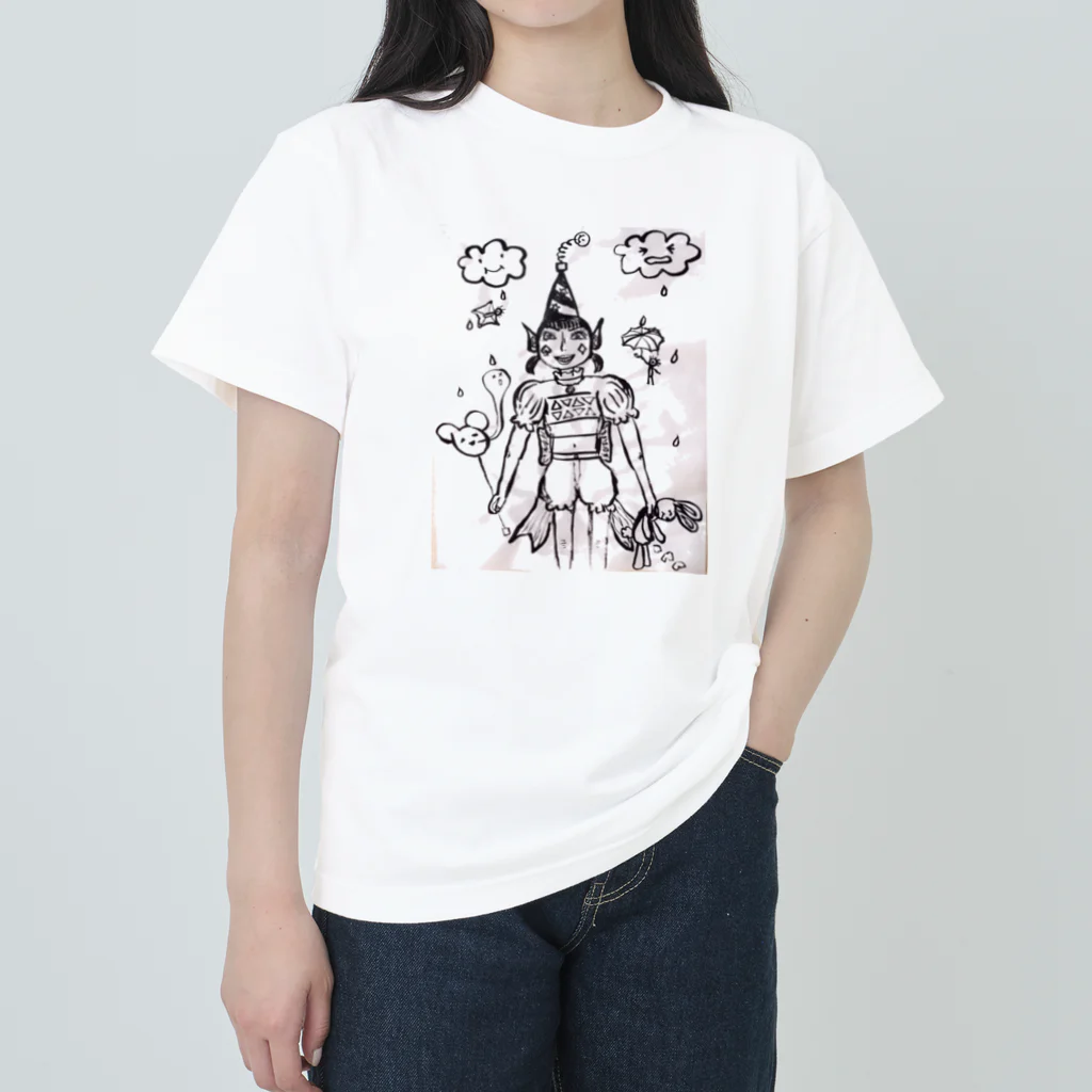 結社黒猫の遊園地のピエロ ヘビーウェイトTシャツ