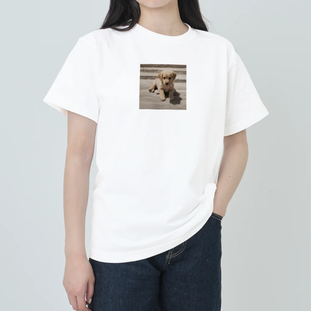 那須野グッズのかわいい仔犬のグッズ Heavyweight T-Shirt