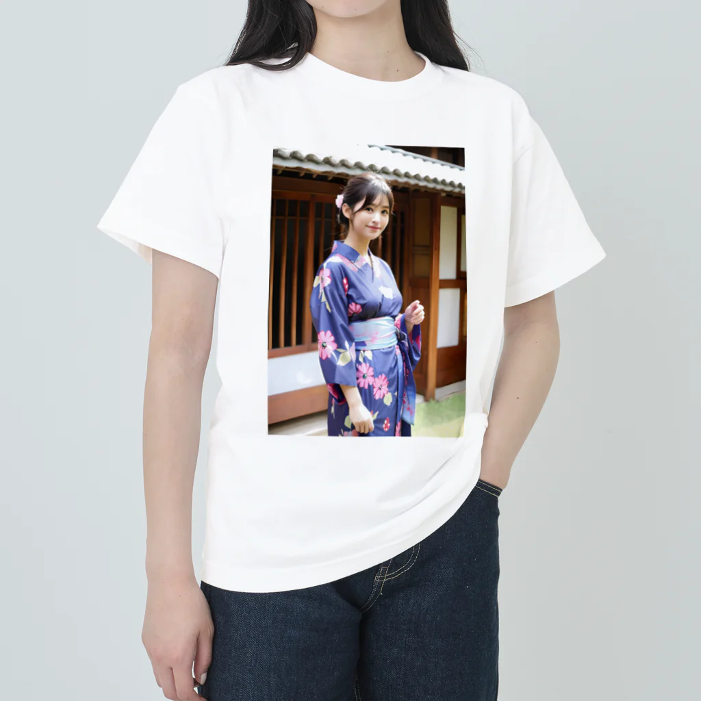 AmeJapanのai美女×浴衣 ヘビーウェイトTシャツ