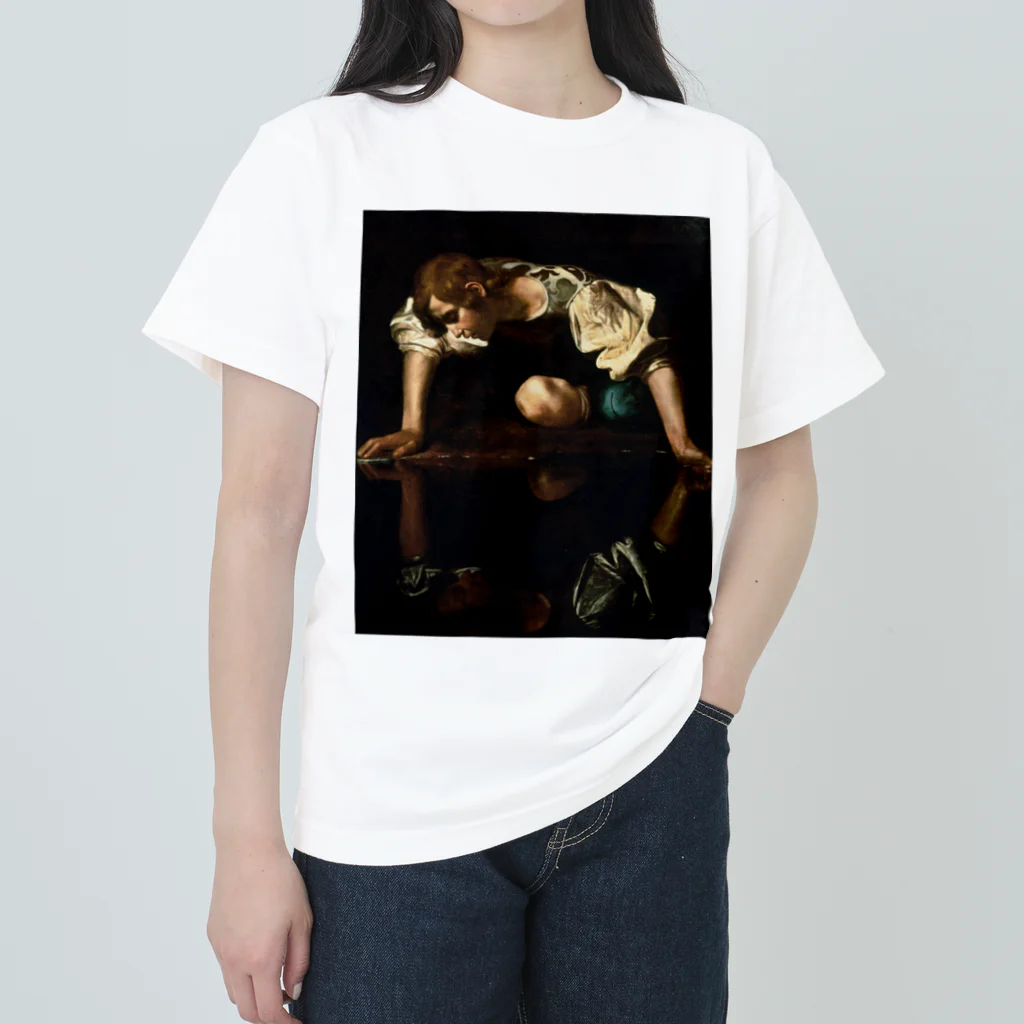 世界美術商店のナルキッソス / Narcissus ヘビーウェイトTシャツ