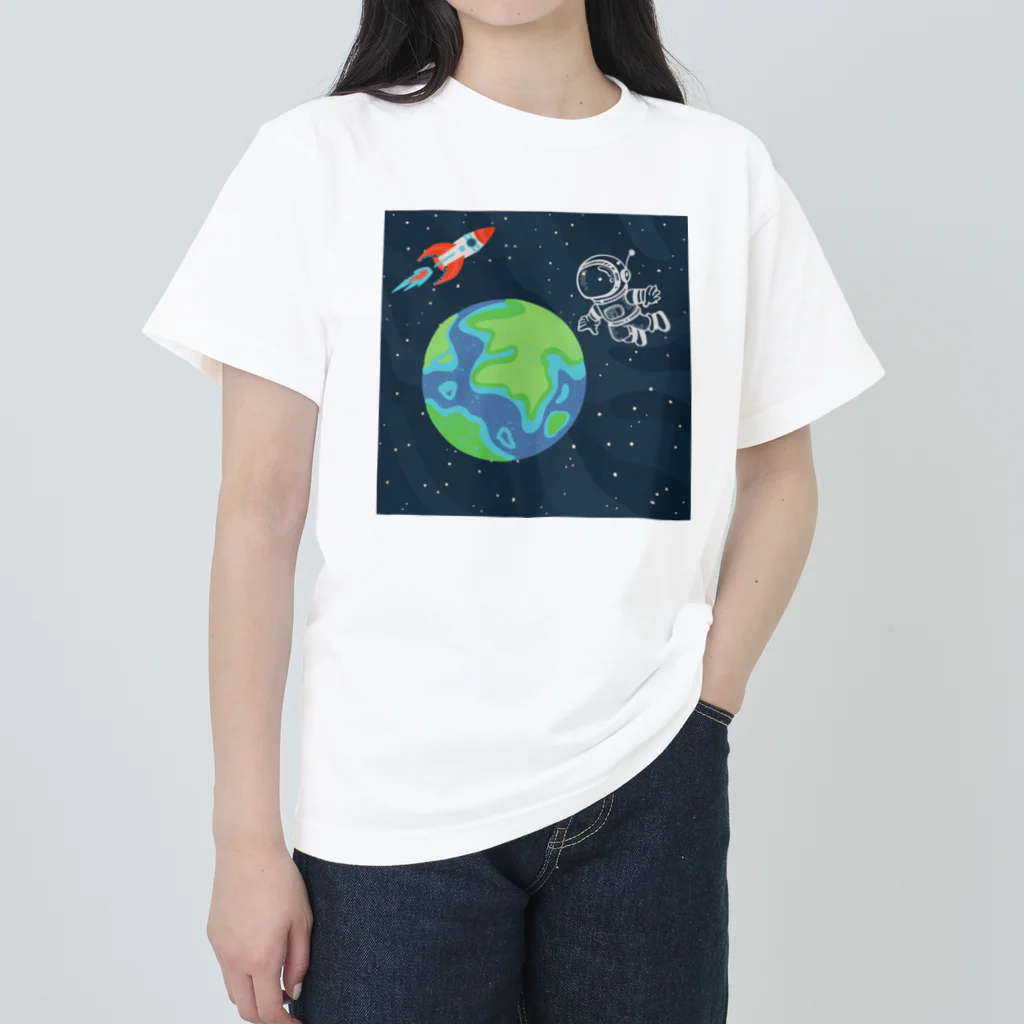 あいいろのキュートな宇宙飛行士 Heavyweight T-Shirt